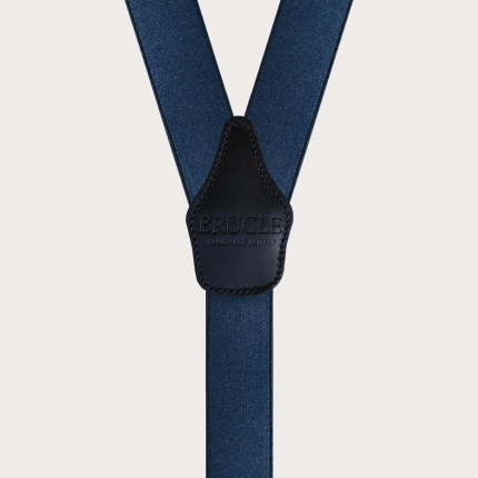 Braces suspenders polished blue