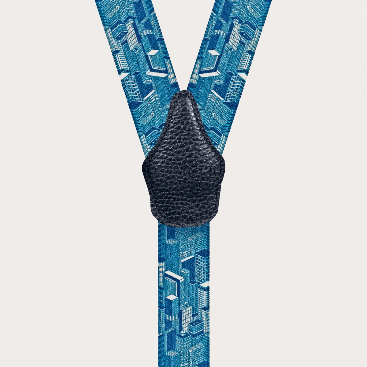 Hosenträger herren damen Wolkenkratzer Motiv blau