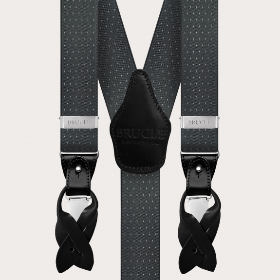Braces suspenders dot Grey