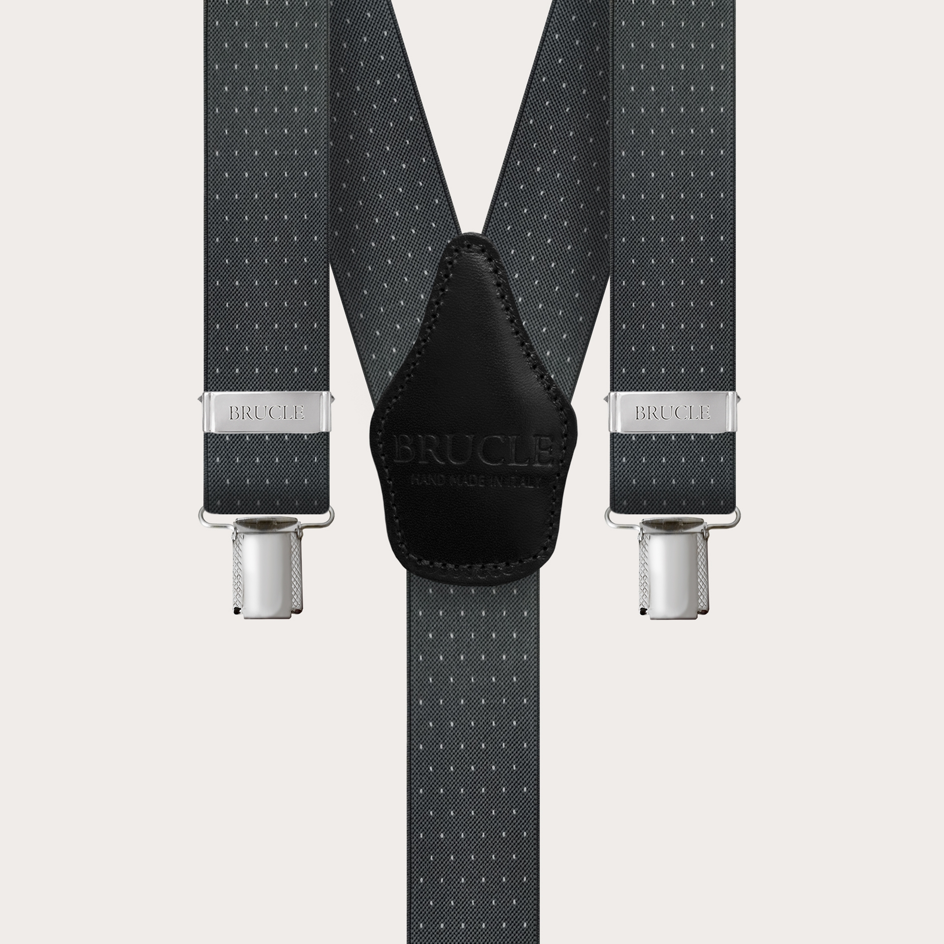 Hosenträger herren damen grau gepunktet weißen