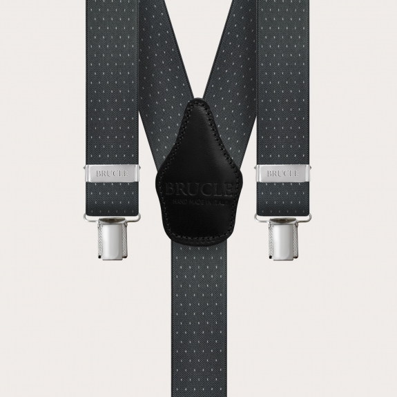 Hosenträger herren damen grau gepunktet weißen