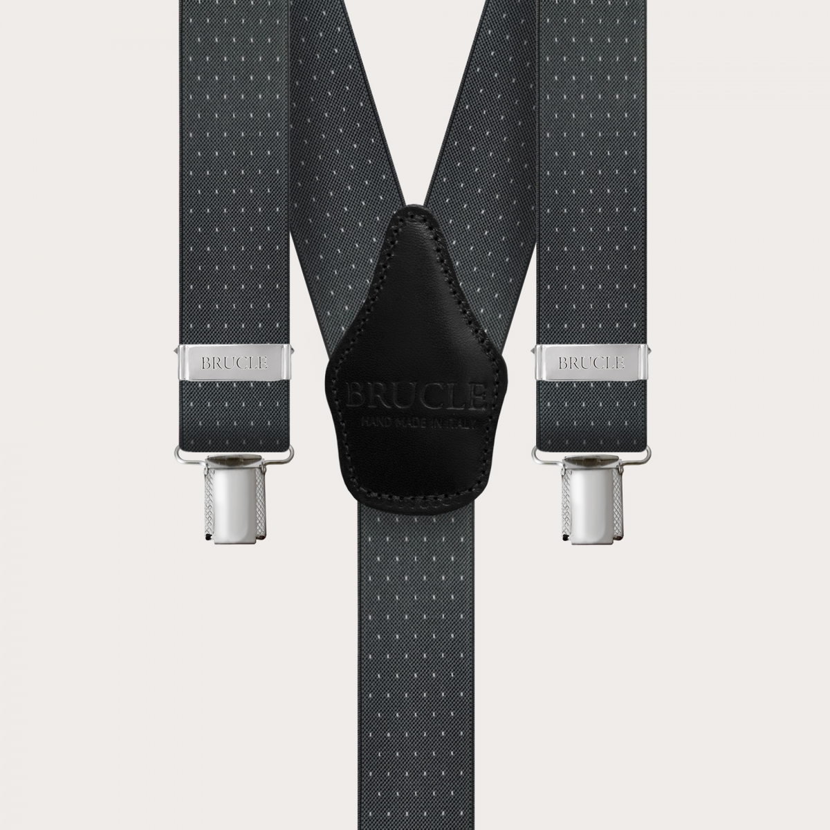 Hosenträger herren damen grau gepunktet weißen