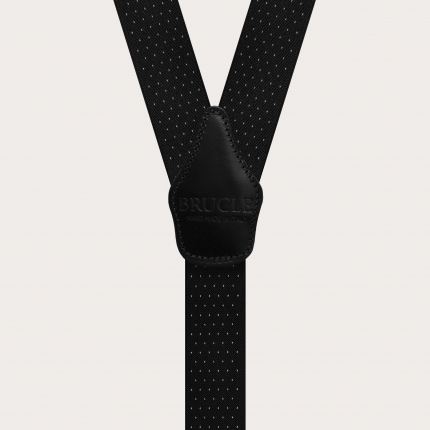 Bretelle unisex a Y nere con pattern puntaspillo