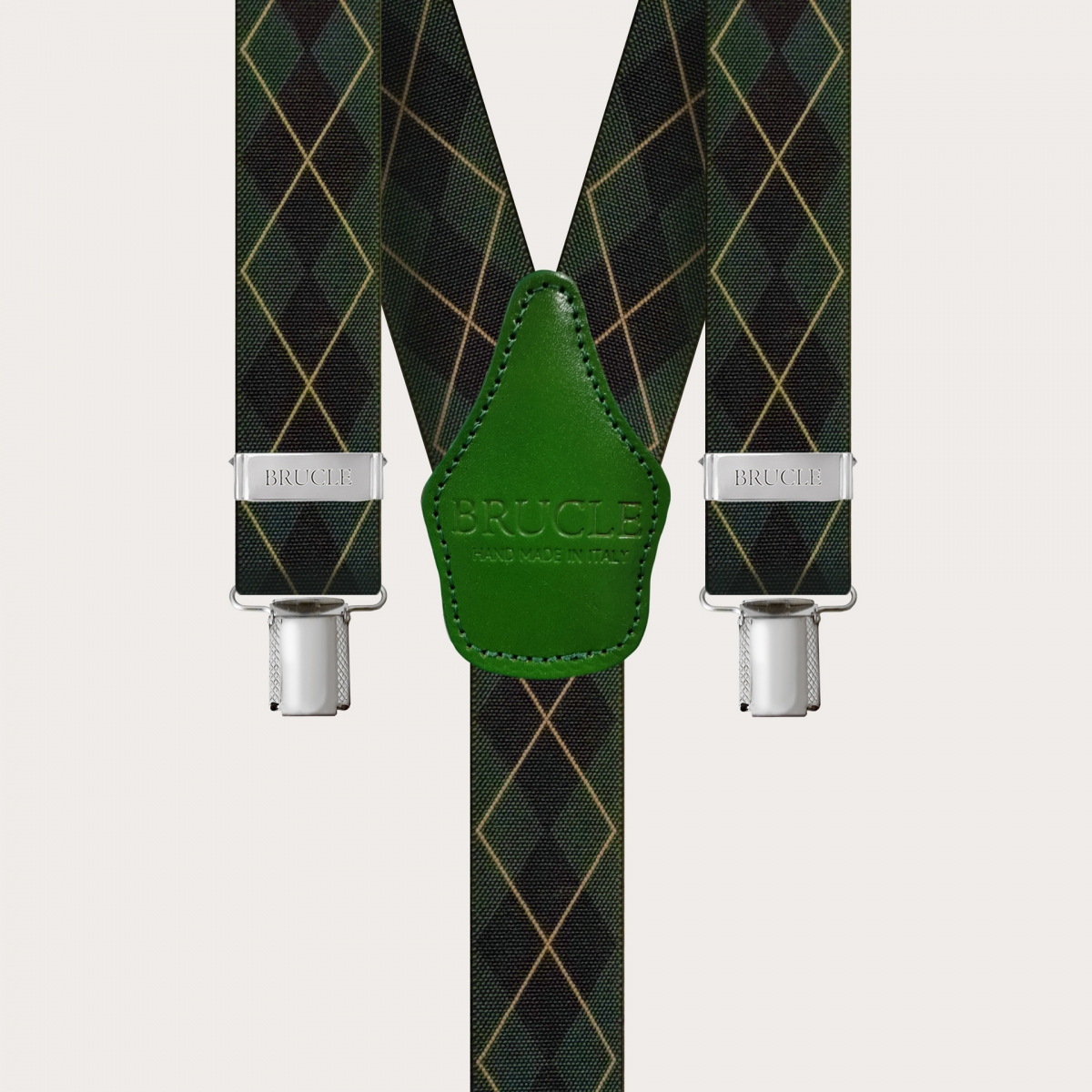Hosenträger herren damen tartanmuster grün
