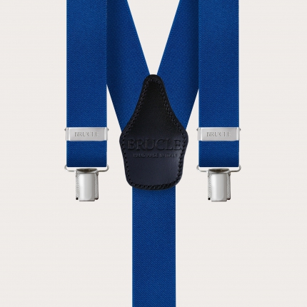 Unisex Y suspenders, royal blue