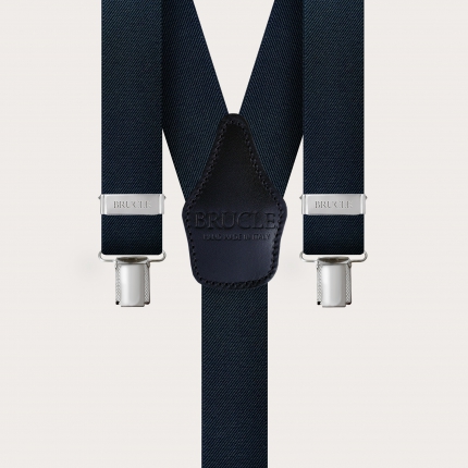 Unisex nickel free suspenders, navy blue