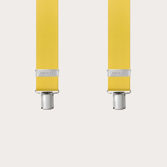 Bretelle unisex a Y rigate beige blu navy e bianco