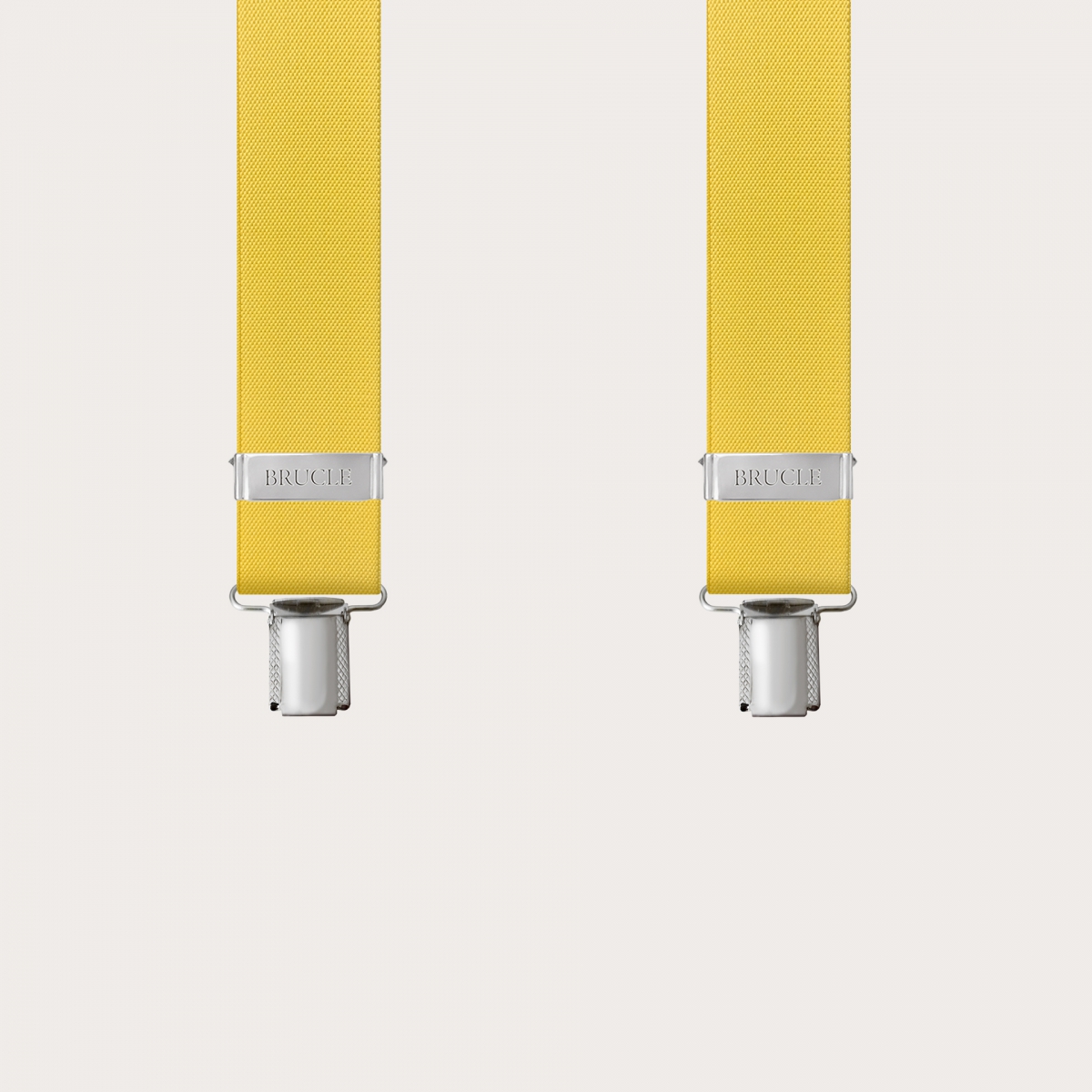 Bretelles larges jaune avec 3 clips