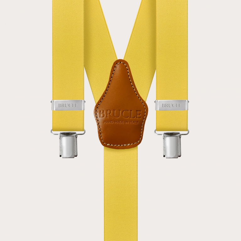 Bretelle unisex a Y gialle