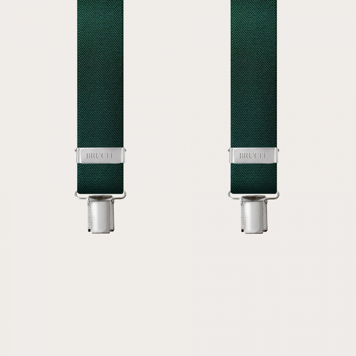 Bretelles larges vert avec 3 clips