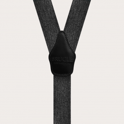 Bretelles unisexe noires en forme de Y effet jeans