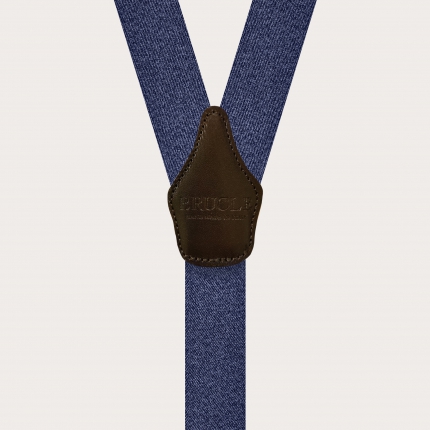 Unisex blaue Hosenträger in Y-Form mit Jeans-Effekt