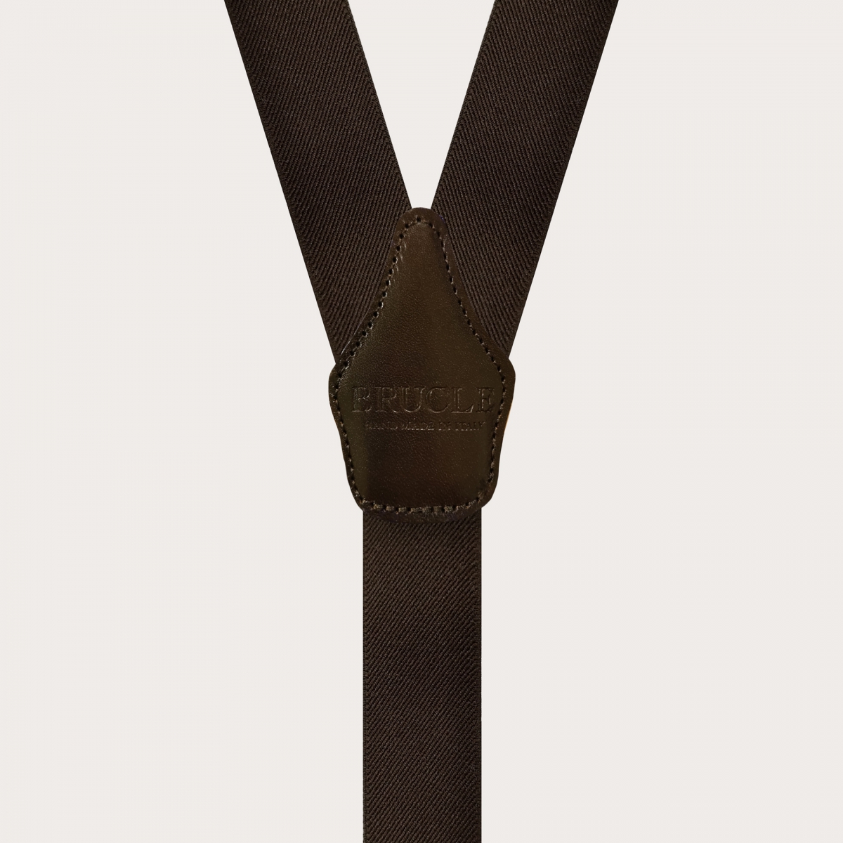 BRUCLE Unisex nickel free suspenders, dark brown