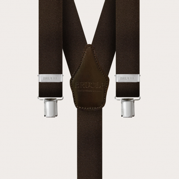 BRUCLE Tirantes unisex sin níquel, marrón oscuro