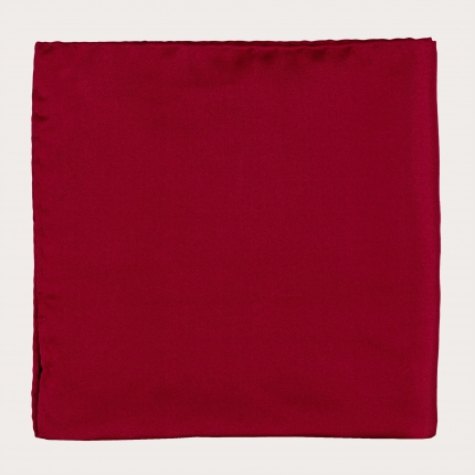 Pocket square silk red bordeaux