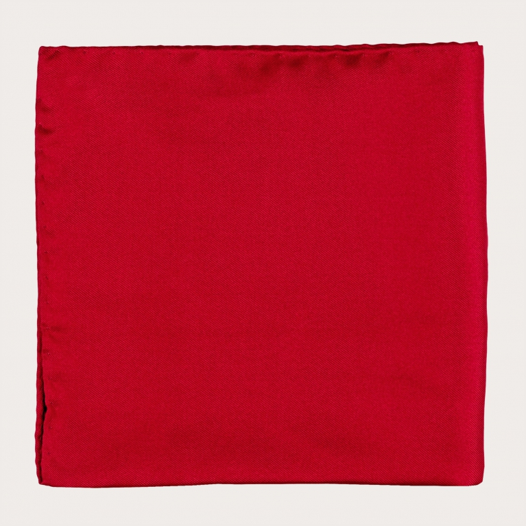 Pocket square silk red