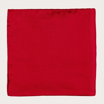 Pañuelo de bolsillo en seda roja
