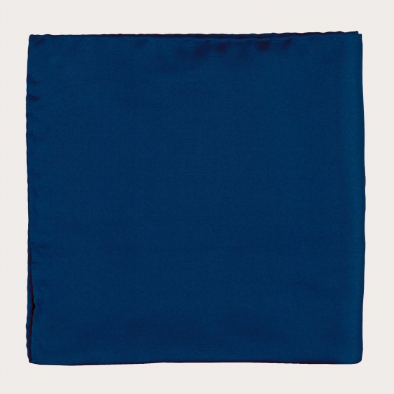 Pocket square silk ensign blue