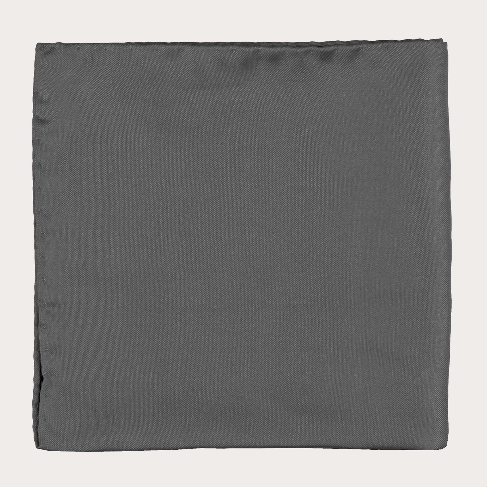Pocket square silk dark grey
