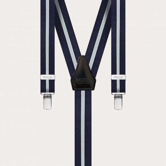 Hosenträger schmale gestreift blau 