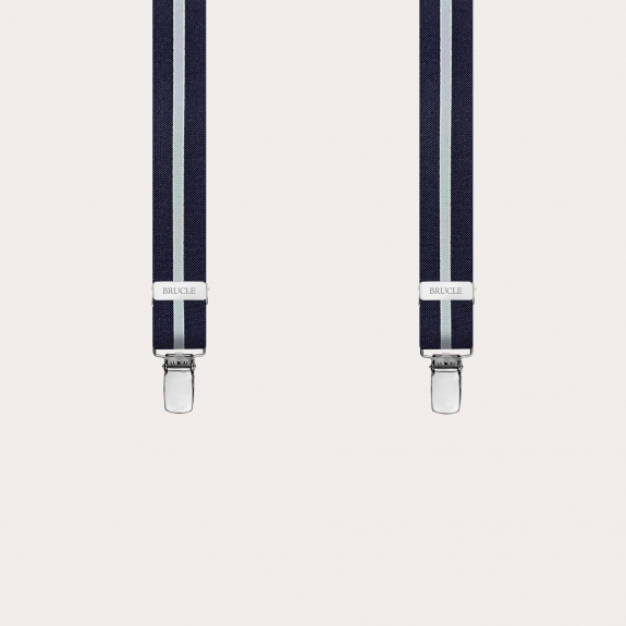 Hosenträger schmale gestreift blau 