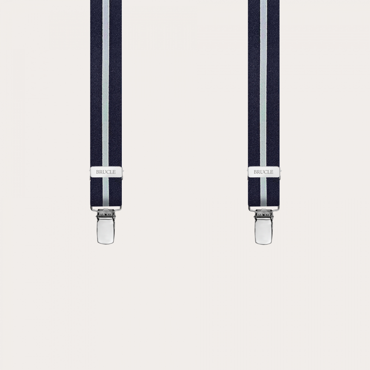 Hosenträger schmale gestreift blau 