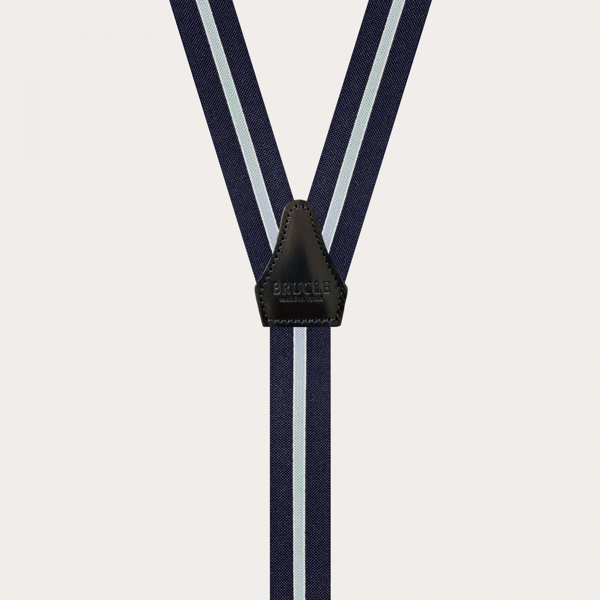 Bretelles fines unisex rayée bleu, forme Y