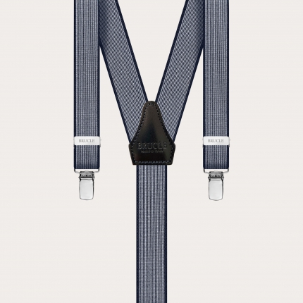 Bretelles fines unisex bleu, forme Y