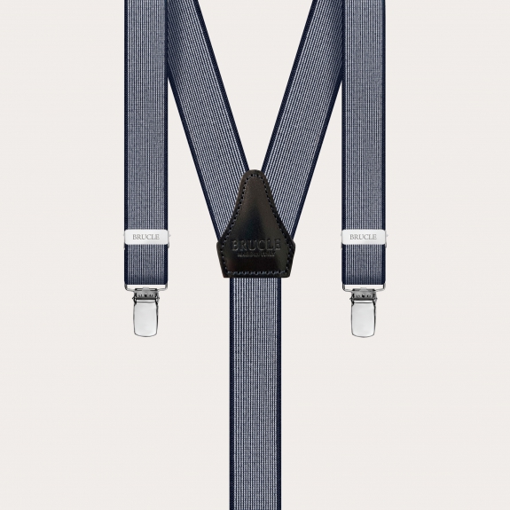 braces suspenders skinny dot blue