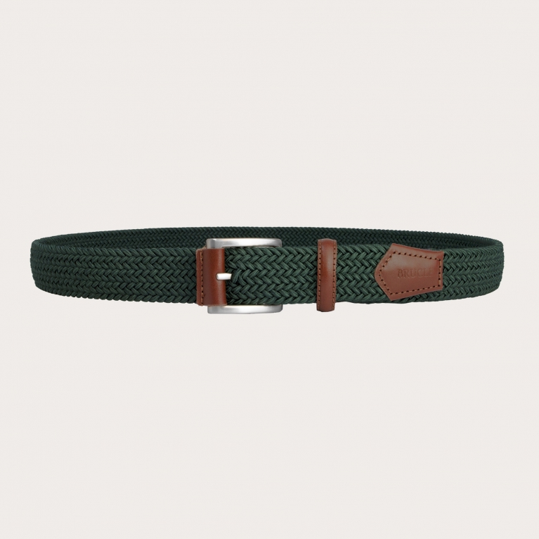 Ceinture tressée élastique verte