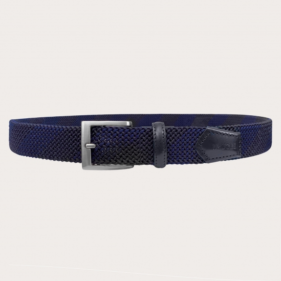 BRUCLE Cintura elastica tubolare intrecciata blu