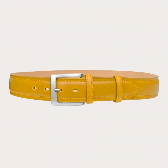 BRUCLE Cuoio Florentine leather belt yellow