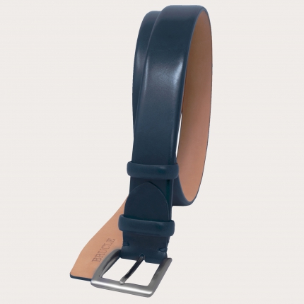 Blue Florentine leather belt
