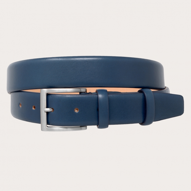 Blue Florentine leather belt