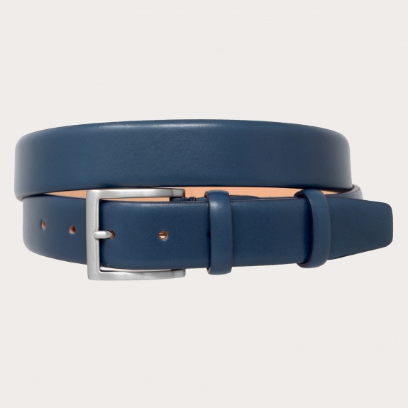 BRUCLE Blue Florentine leather belt