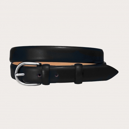 Genuine leather belt, black