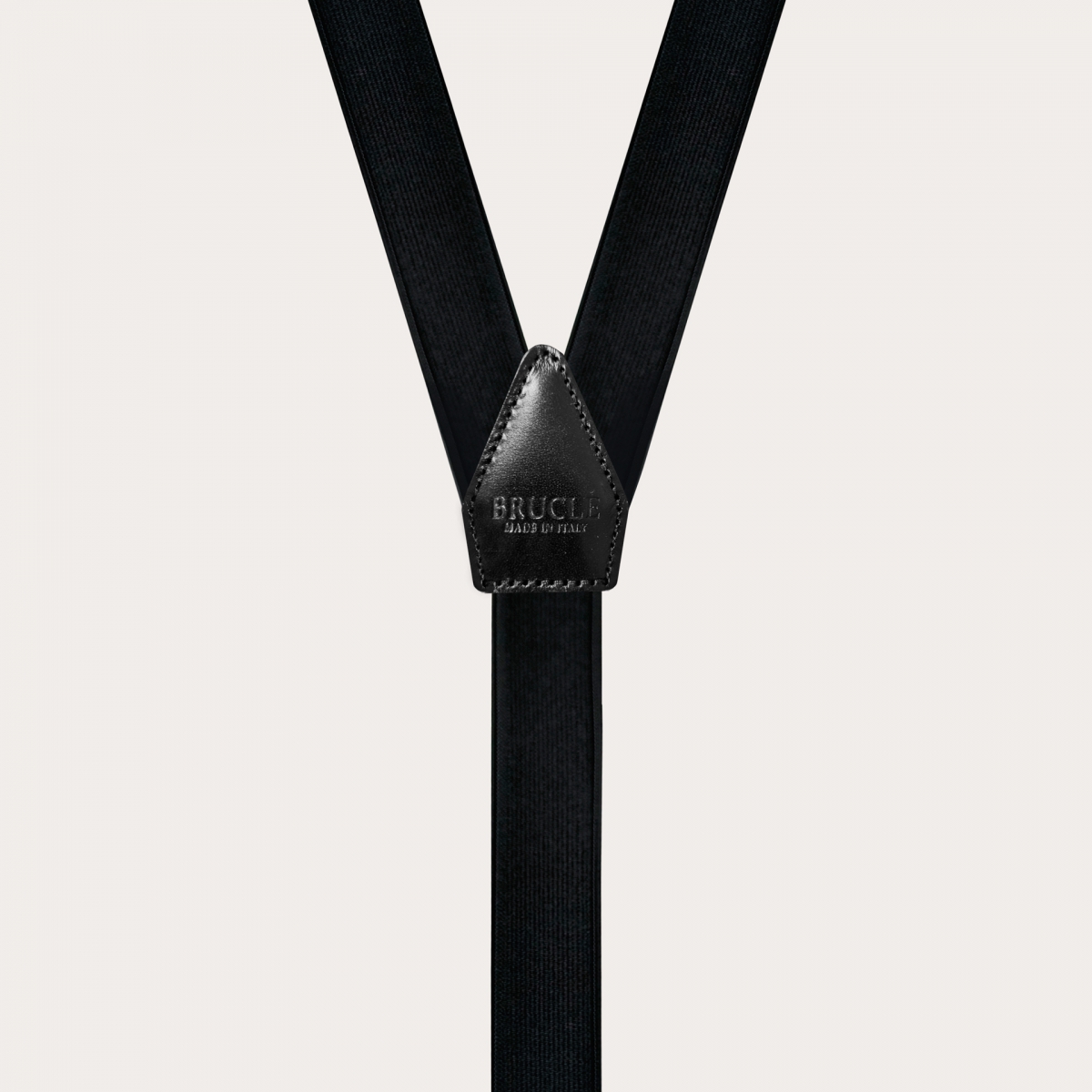 Clip-on Braces Elastic Y Suspenders black