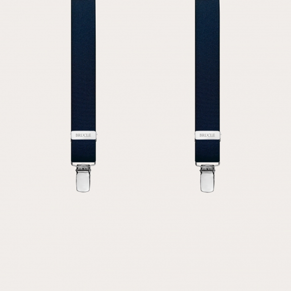 Hosenträger schmale blau navy Y form