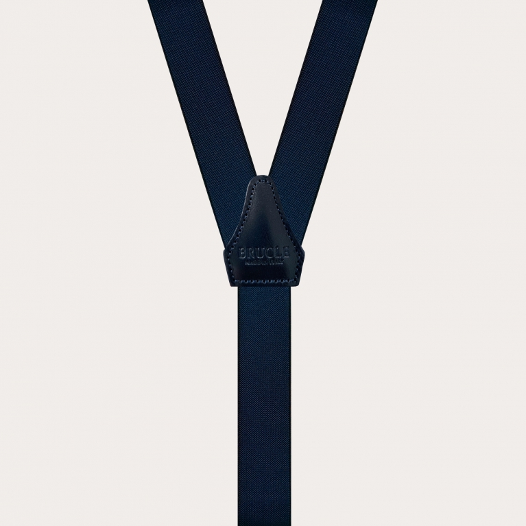 Bretelles fines bleu navy, forme Y