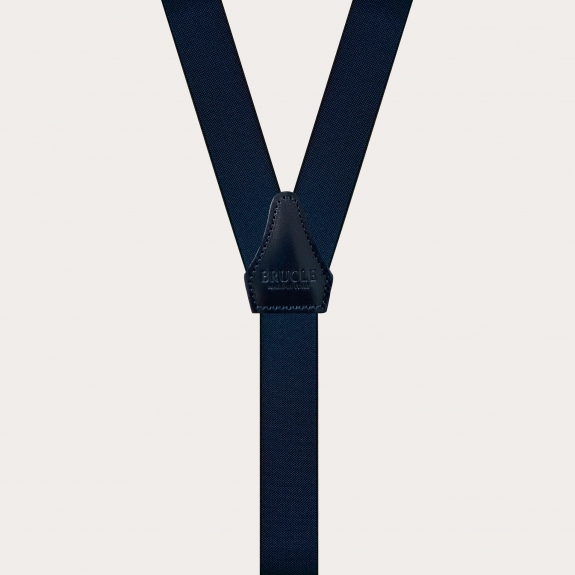 Hosenträger schmale blau navy Y form