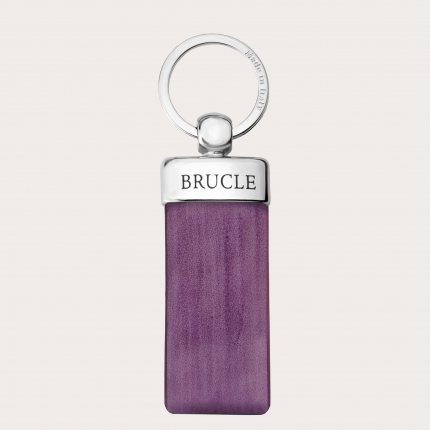 Schlüsselanhänger leder von hand gepuffert Schlüsselanhänger aus handkoloriertem Leder, lila