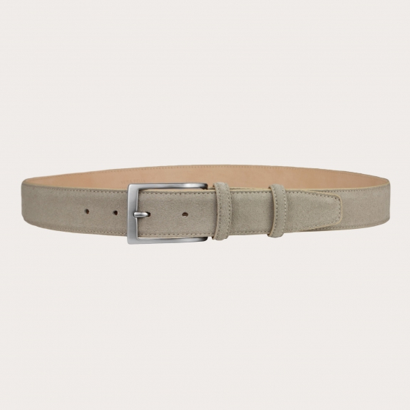 BRUCLE Casual suede leather belt, beige