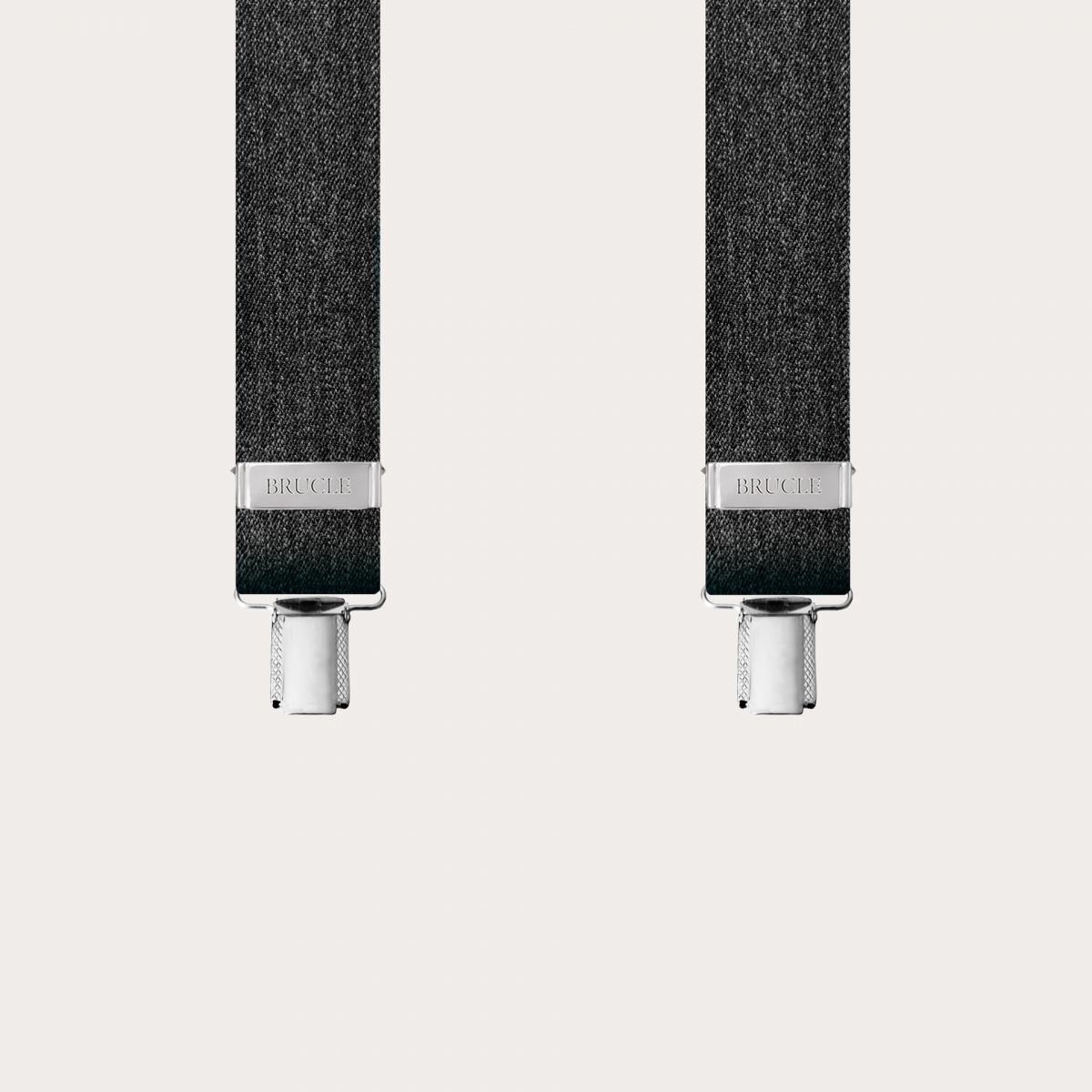 braces suspenders black denim effect