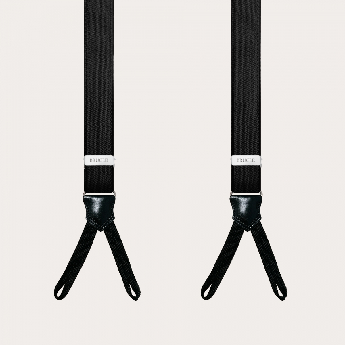 Schmale hosenträger zum knöpfen schwarz