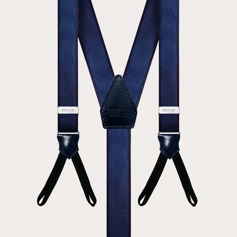 Hosenträger zum knöpfen schmale blau