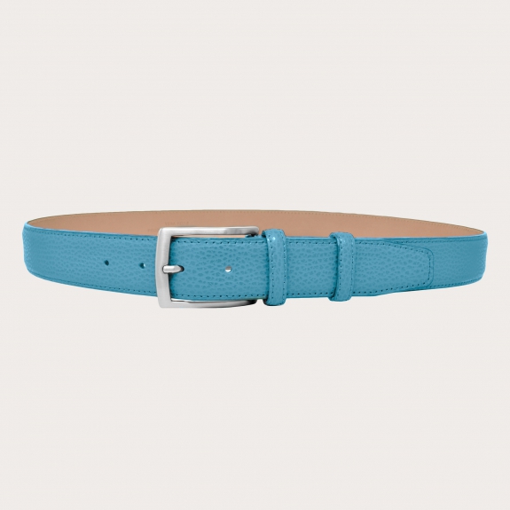 BRUCLE Light blue belt in tumbled leather