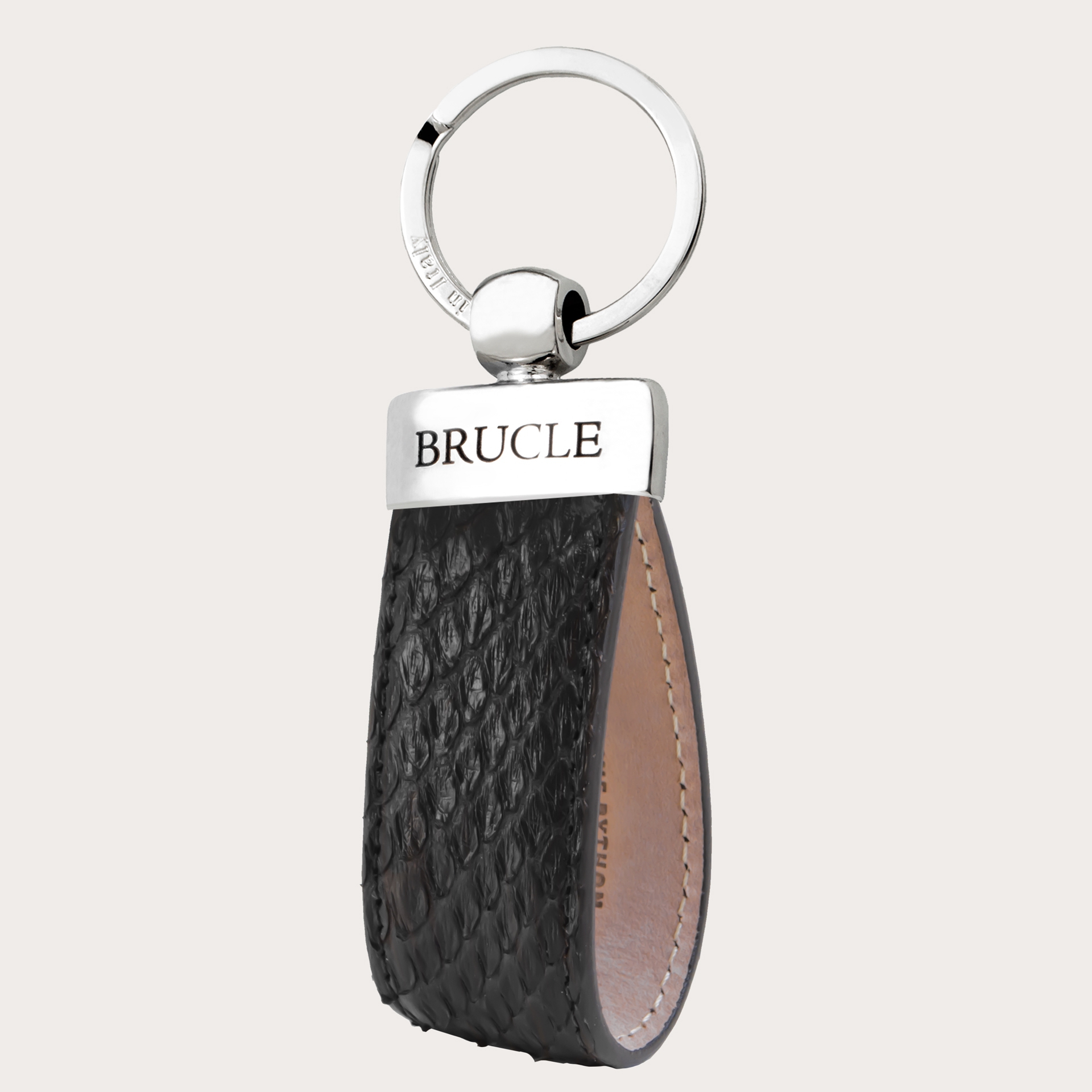 BRUCLE Handcrafted python keychain, black