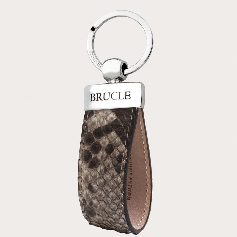 Porte clés boue en cuir python