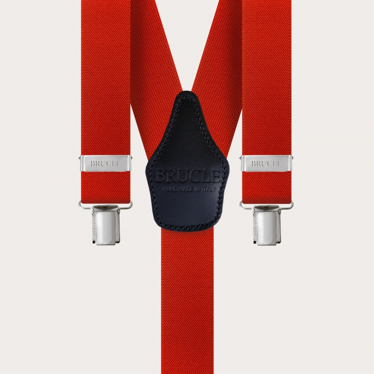 Tirantes en Y para hombre, color rojo