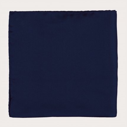 Pocket square silk blue navy